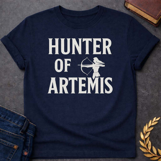 Hunter of Artemis Greek Mythology Youth T-Shirt featuring detailed Greek mythology artwork, symbolic design, and bold graphic style