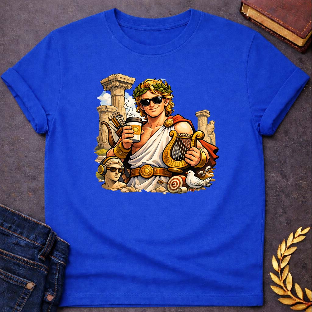 apollo greek mythology youth heavy cotton™ tee featuring detailed Greek mythology artwork, symbolic design, and bold graphic style