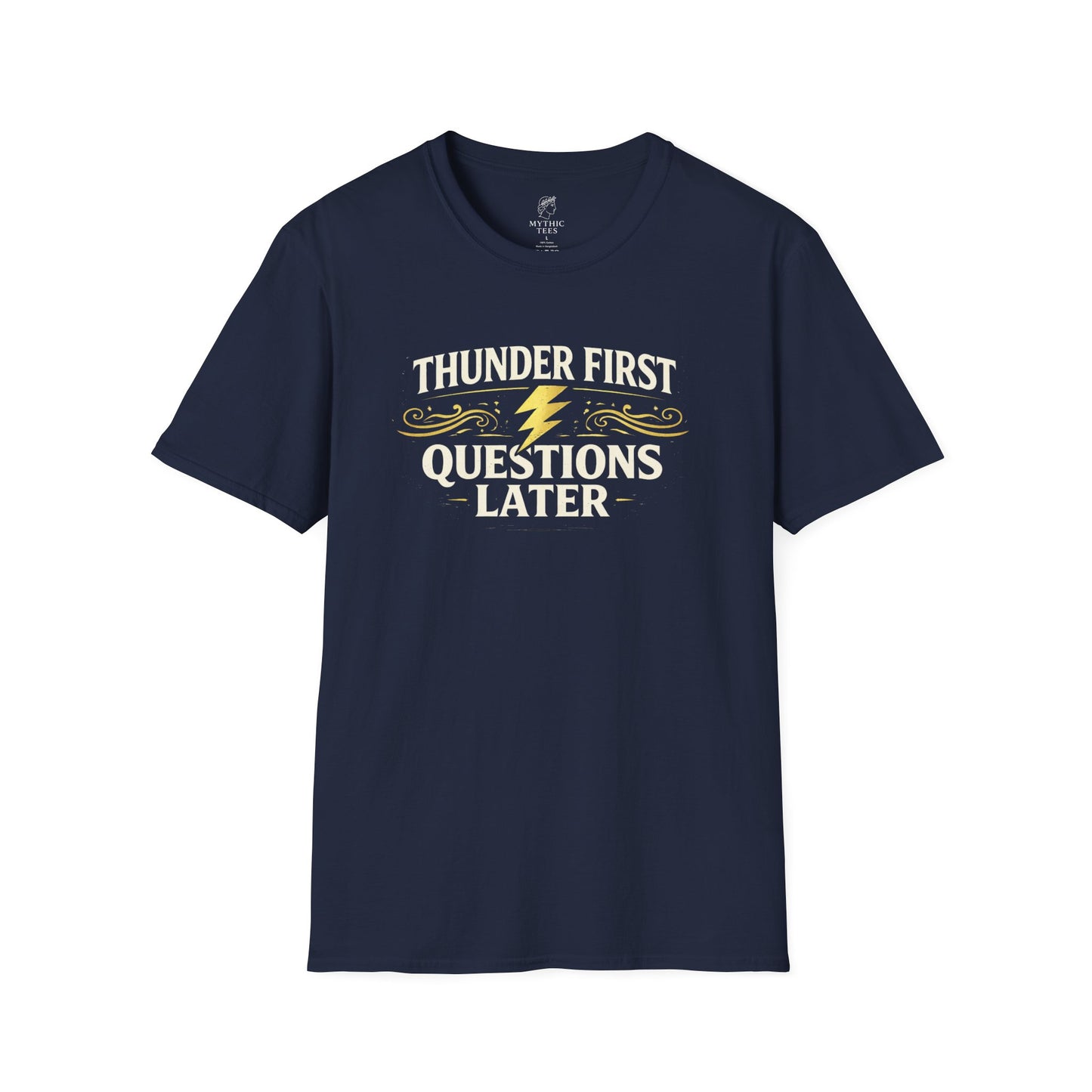 Zeus Thunder First Questions Later Greek Mythology Adult T-Shirt
