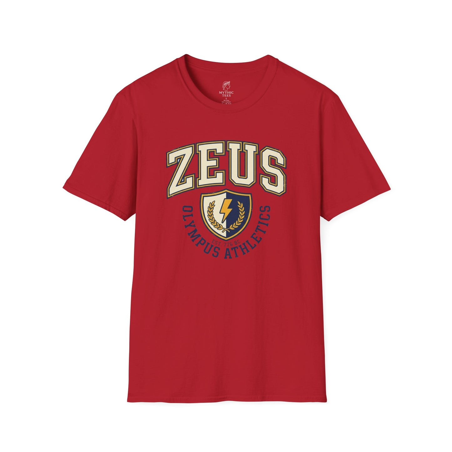 Zeus Olympus Athletics Greek Mythology Adult T-Shirt