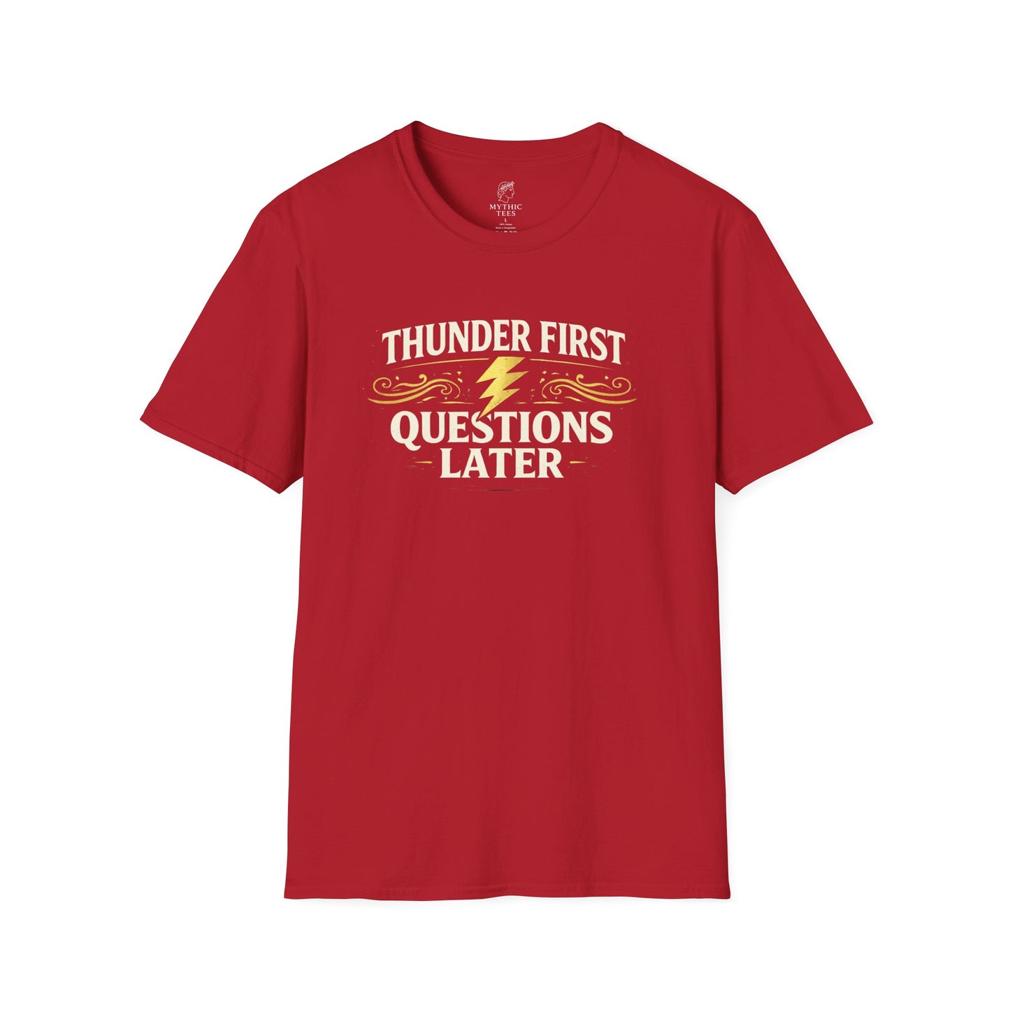 Zeus Thunder First Questions Later Greek Mythology Adult T-Shirt