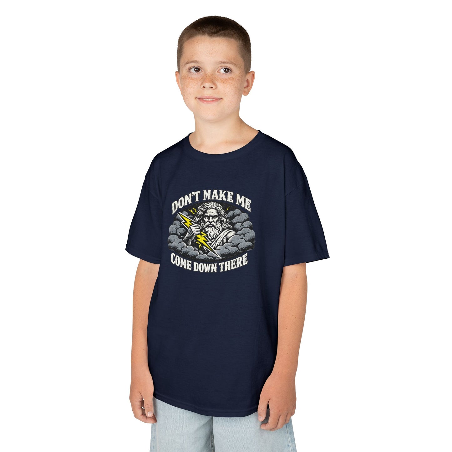 Zeus Don't Make Me Come Down There Greek Mythology Youth T-Shirt