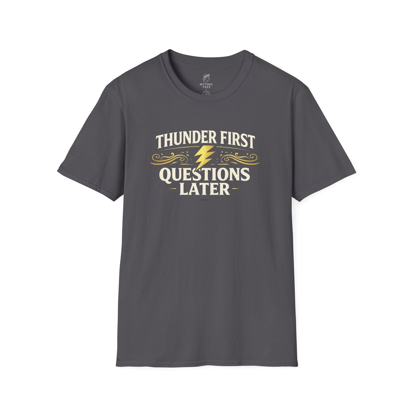 Zeus Thunder First Questions Later Greek Mythology Adult T-Shirt