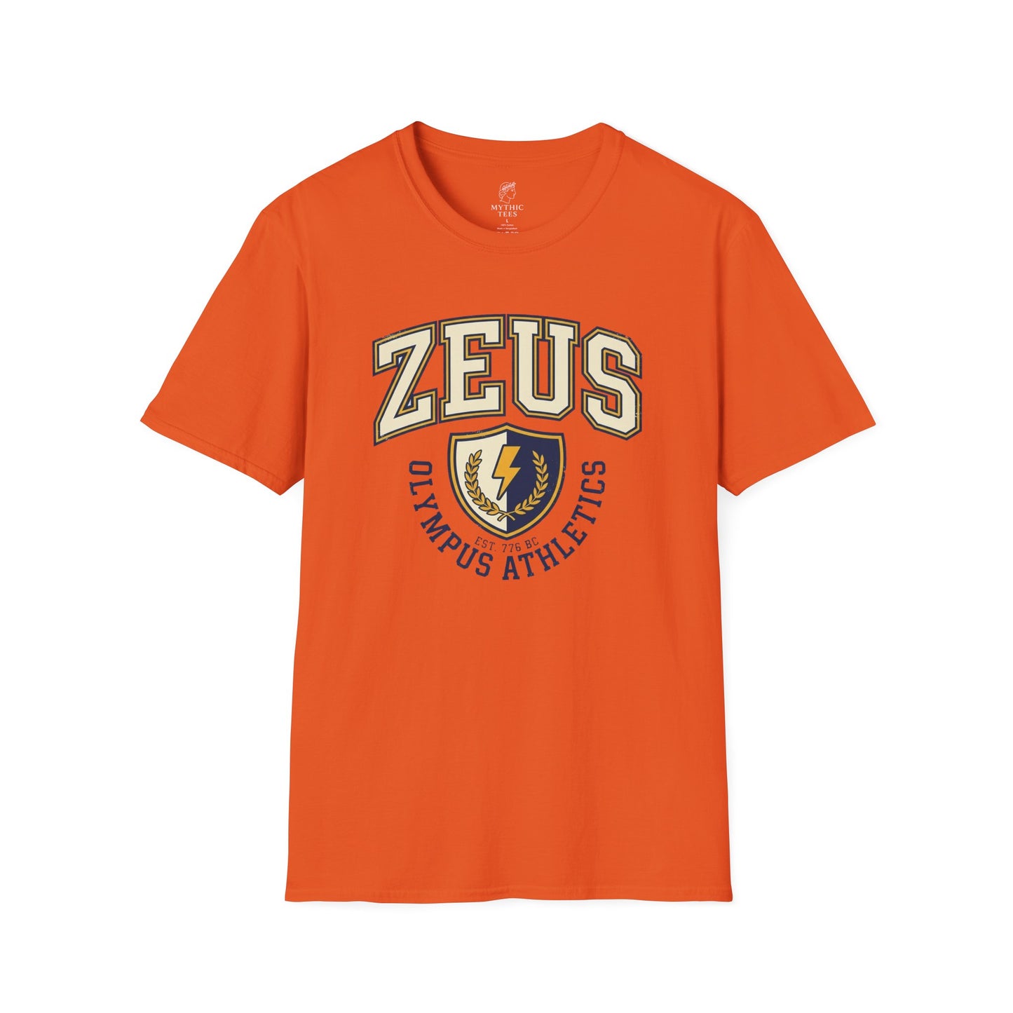Zeus Olympus Athletics Greek Mythology Adult T-Shirt