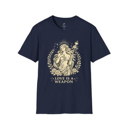 Aphrodite Love is a Weapon Greek Mythology Adult T-Shirt
