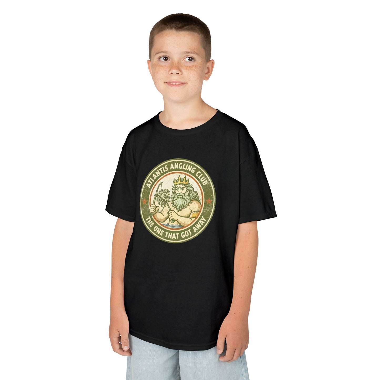 Poseidon Atlantis Angling Club Greek Mythology Youth T-Shirt