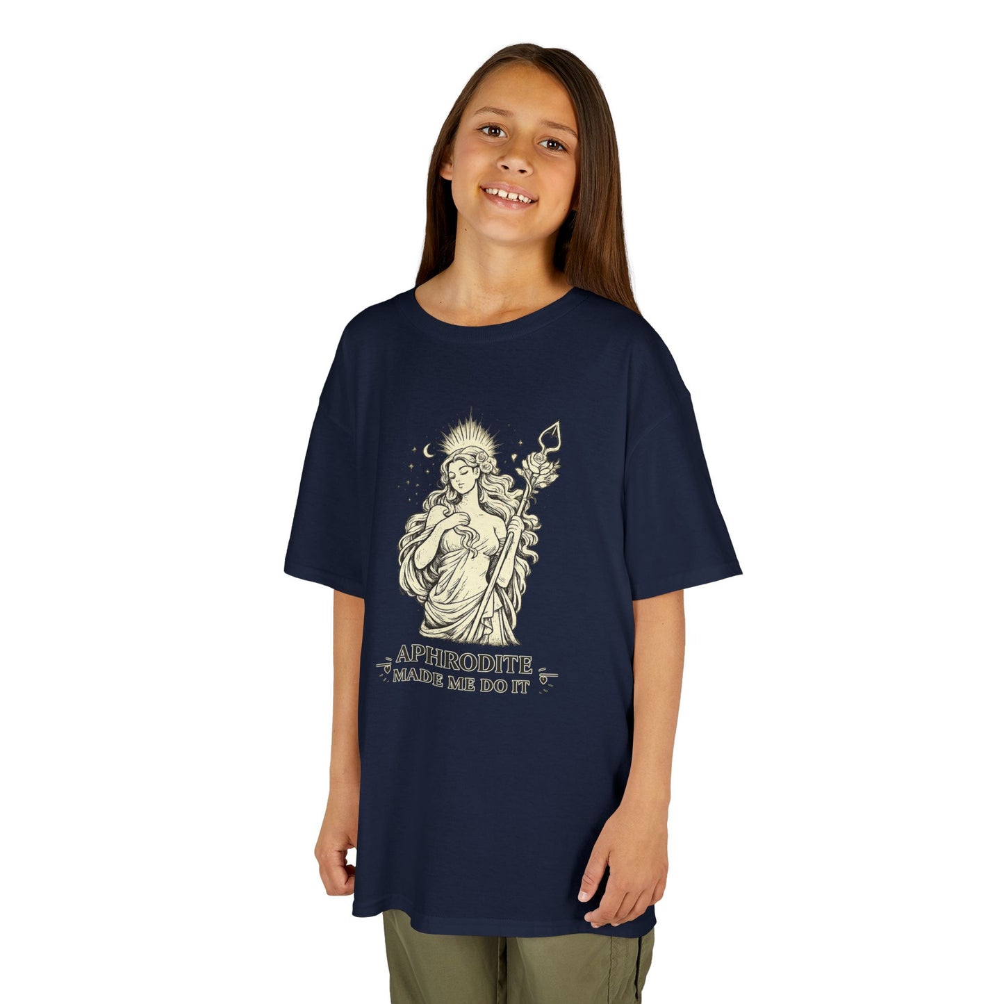 Aphrodite Made Me Do It Greek Mythology Youth T-Shirt