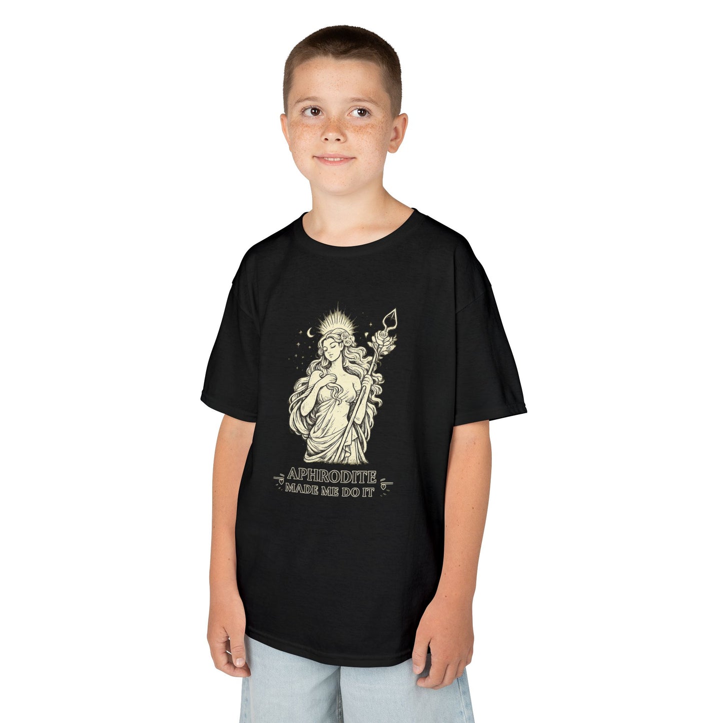 Aphrodite Made Me Do It Greek Mythology Youth T-Shirt
