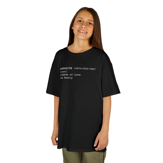 Aphrodite Dictionary Definition Greek Mythology Youth T-Shirt