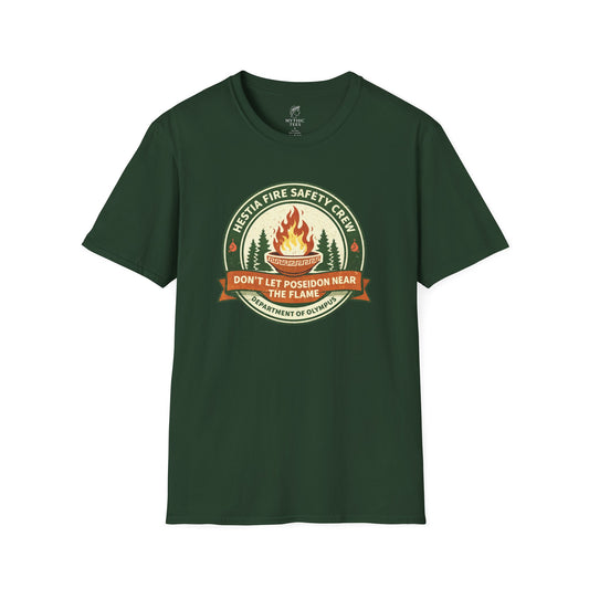 Hestia Fire Safety Crew Greek Mythology Adult T-Shirt