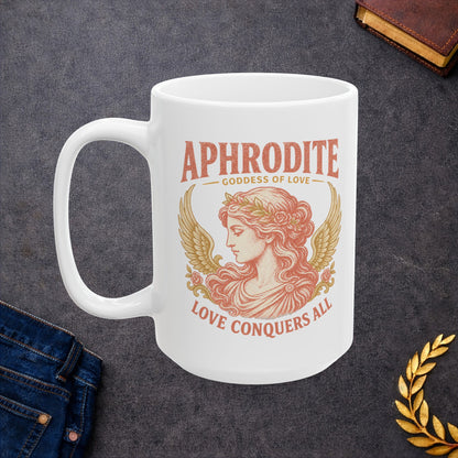 Aphrodite Goddess of Love Ceramic White Mug