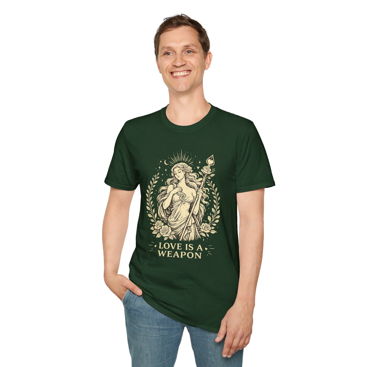 Aphrodite Love is a Weapon Greek Mythology Adult T-Shirt