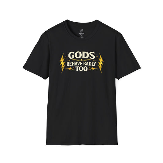 Zeus Gods Behave Badly Too Greek Mythology Adult T-Shirt