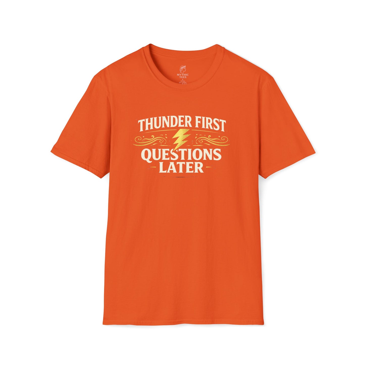 Zeus Thunder First Questions Later Greek Mythology Adult T-Shirt
