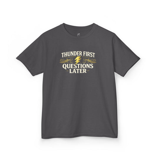 Zeus Thunder First Questions Later Gym Greek Mythology Youth T-Shirt