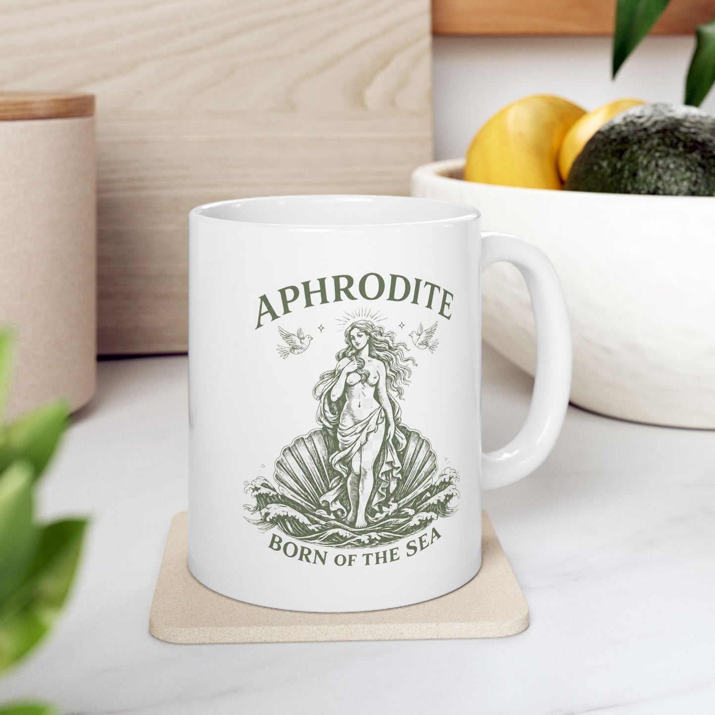 Aphrodite Born of The Sea Ceramic Mug