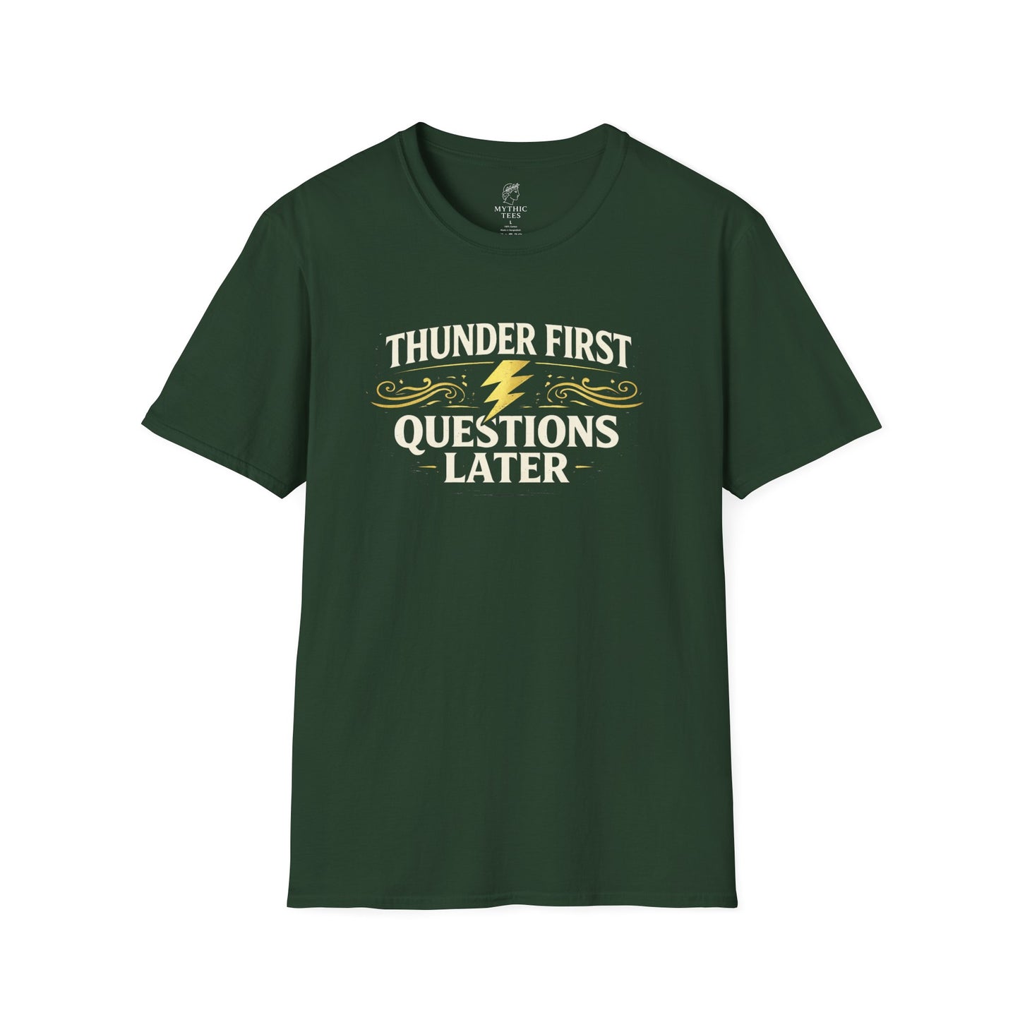 Zeus Thunder First Questions Later Greek Mythology Adult T-Shirt