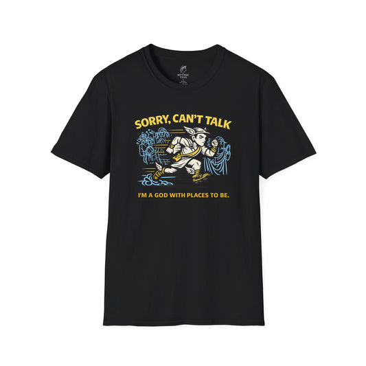 Hermes Sorry Can't Talk Greek Mythology Adult T-Shirt