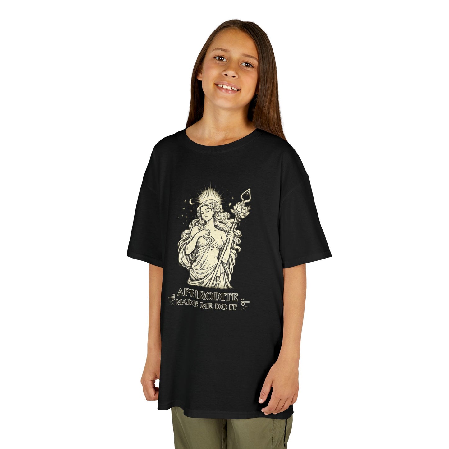 Aphrodite Made Me Do It Greek Mythology Youth T-Shirt