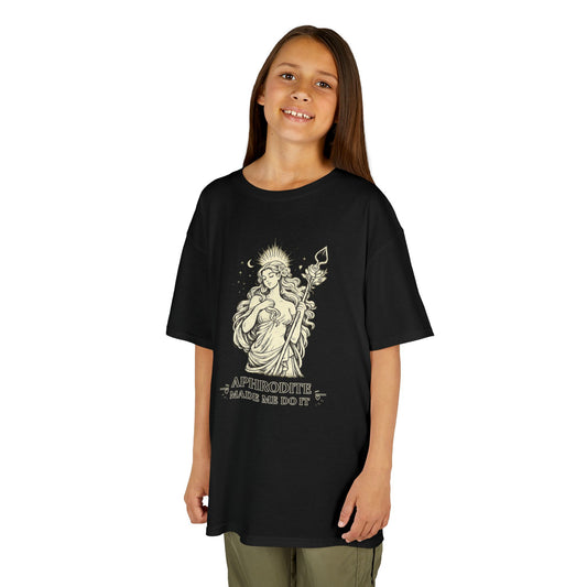 Aphrodite Made Me Do It Greek Mythology Youth T-Shirt