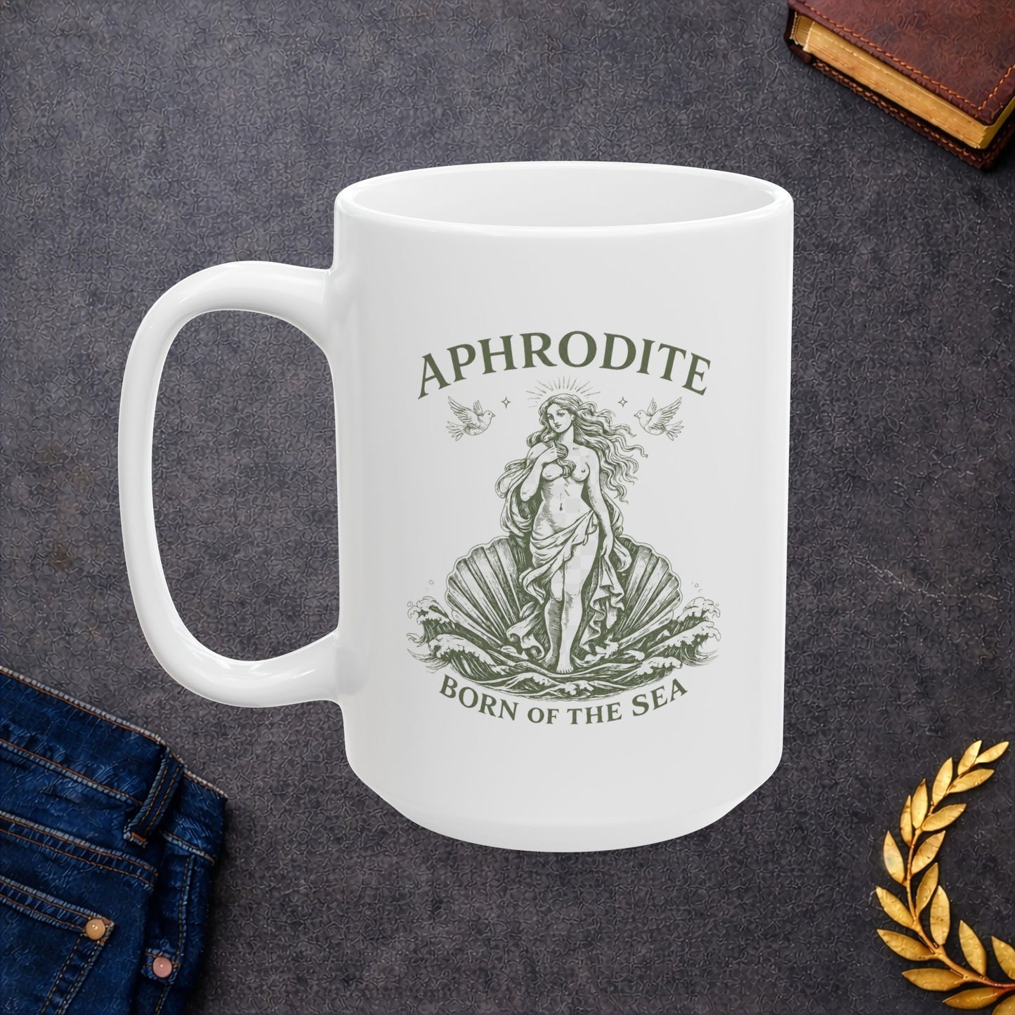 Aphrodite Born of The Sea Ceramic Mug