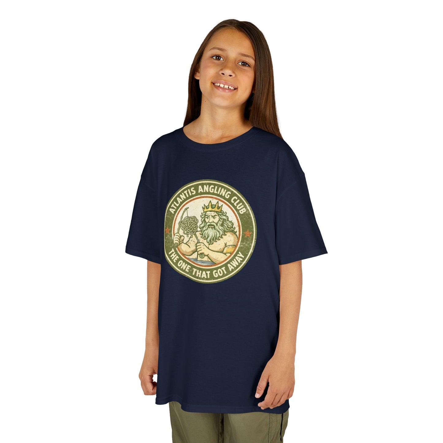 Poseidon Atlantis Angling Club Greek Mythology Youth T-Shirt