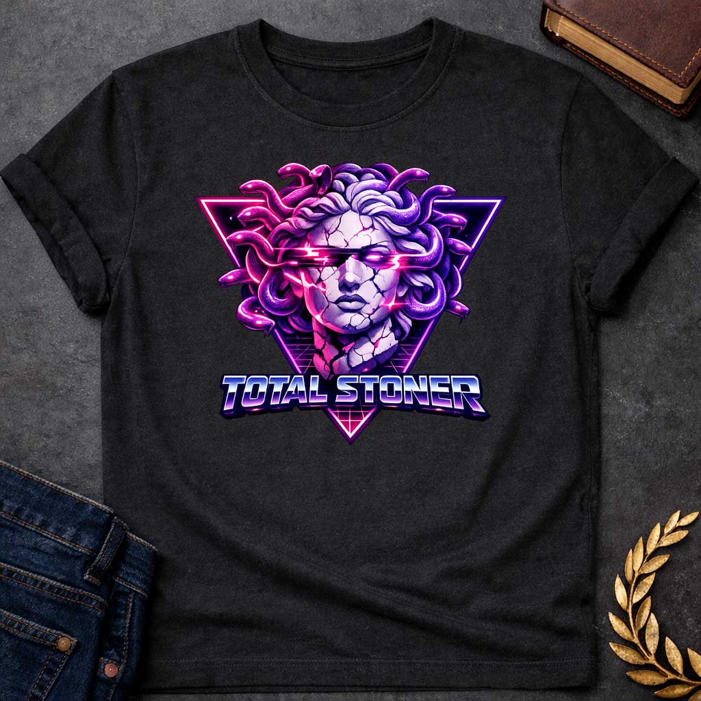 medusa total stoner greek mythology youth shirt featuring detailed Greek mythology artwork, symbolic design, and bold graphic style