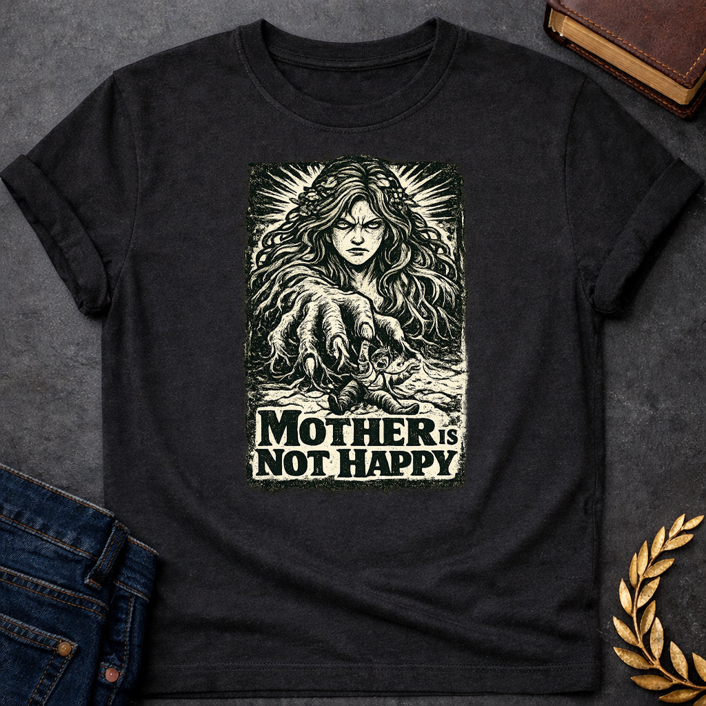 gaia mother is not happy there greek mythology adult shirt featuring detailed Greek mythology artwork, symbolic design, and bold graphic style