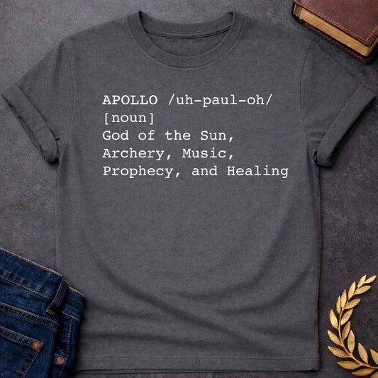 Apollo Dictionary Definition Greek Mythology Adult T-Shirt