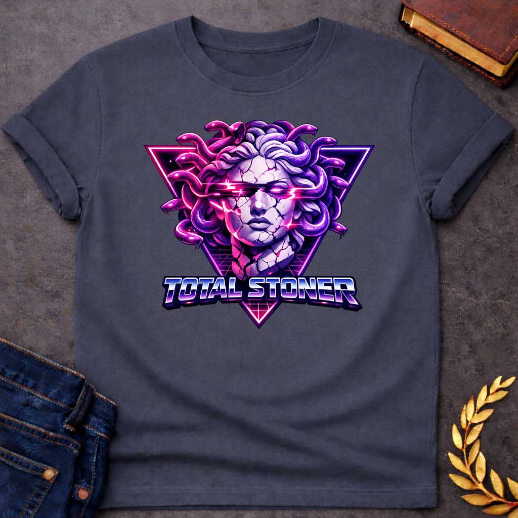 medusa total stoner greek mythology youth shirt featuring detailed Greek mythology artwork, symbolic design, and bold graphic style