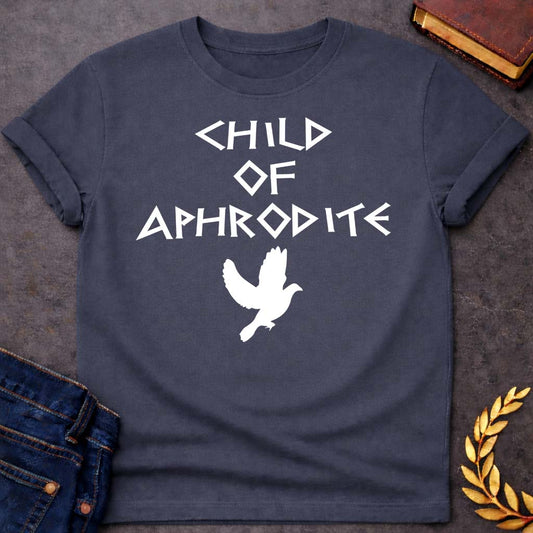 child of aphrodite greek mythology unisex youth heavy cotton™ tee featuring detailed Greek mythology artwork, symbolic design, and bold graphic style
