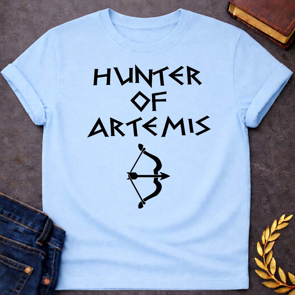 hunter of artemis greek mythology unisex youth heavy cotton™ tee featuring detailed Greek mythology artwork, symbolic design, and bold graphic style