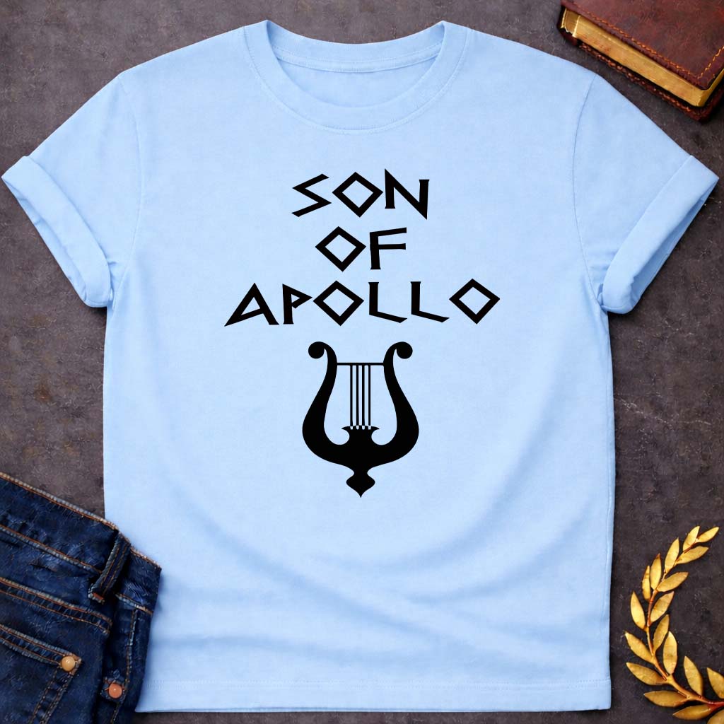 son of apollo greek mythology unisex youth heavy cotton™ tee featuring detailed Greek mythology artwork, symbolic design, and bold graphic style
