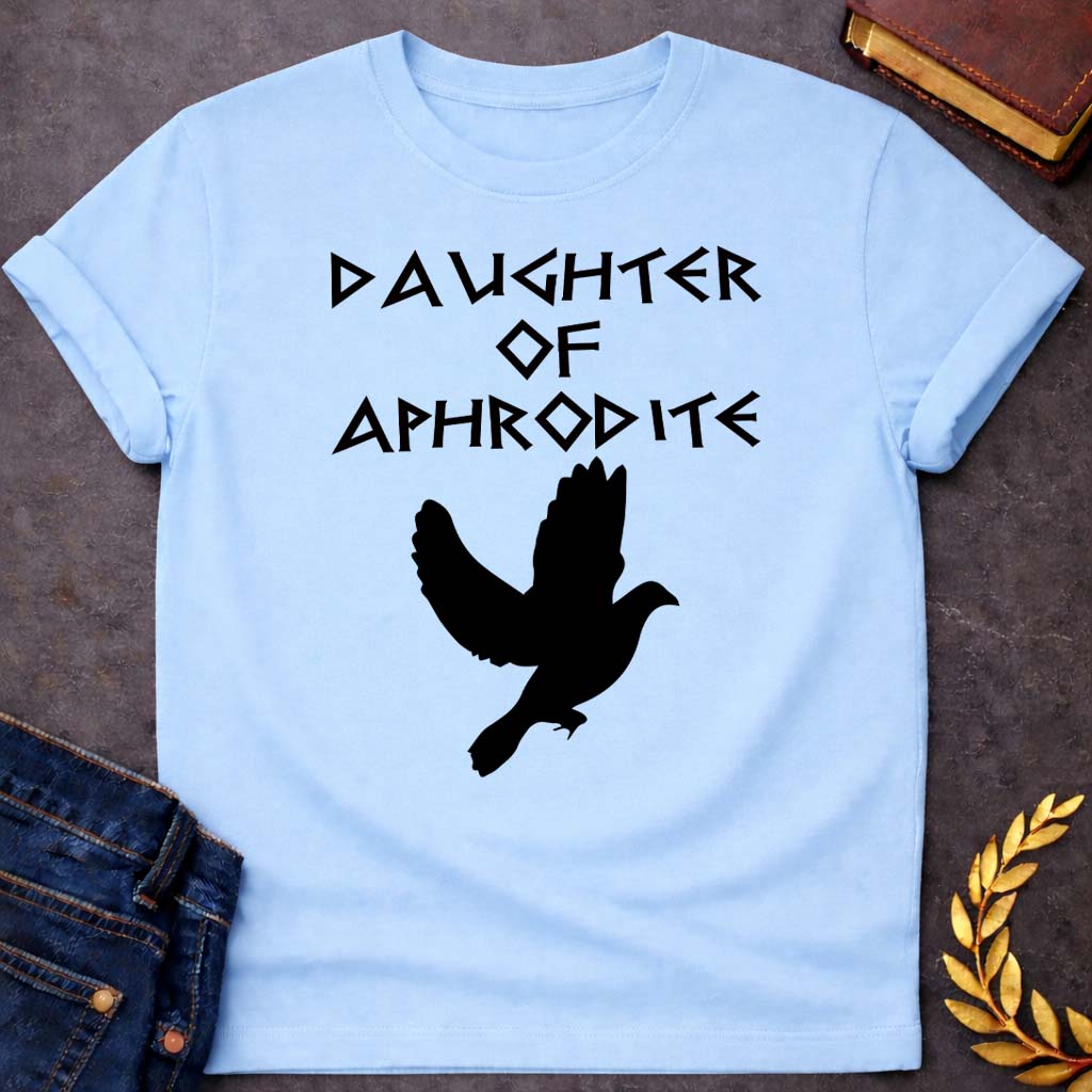 daughter of aphrodite greek mythology unisex youth heavy cotton™ tee featuring detailed Greek mythology artwork, symbolic design, and bold graphic style