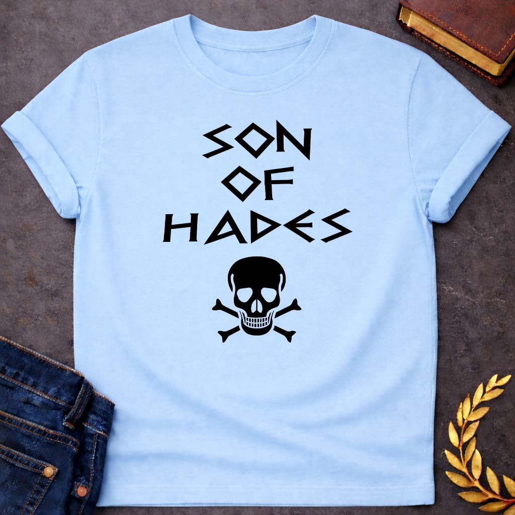 son of hades greek mythology unisex youth heavy cotton™ tee featuring underworld king, skull motifs, dark Greek mythology design
