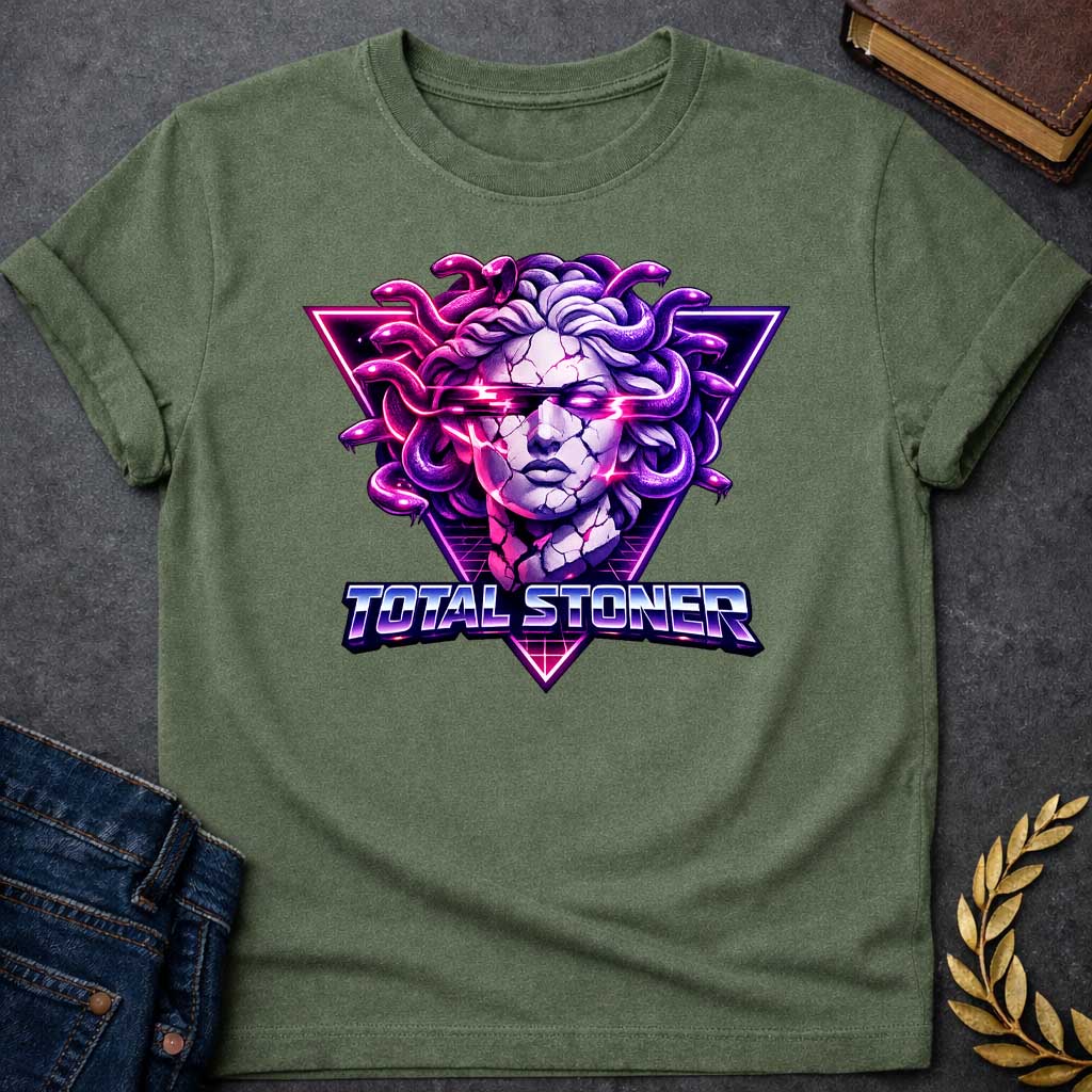 medusa total stoner greek mythology adult shirt featuring detailed Greek mythology artwork, symbolic design, and bold graphic style