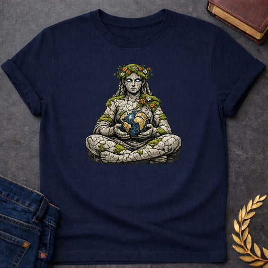 gaia mother of earth greek mythology youth shirt featuring detailed Greek mythology artwork, symbolic design, and bold graphic style