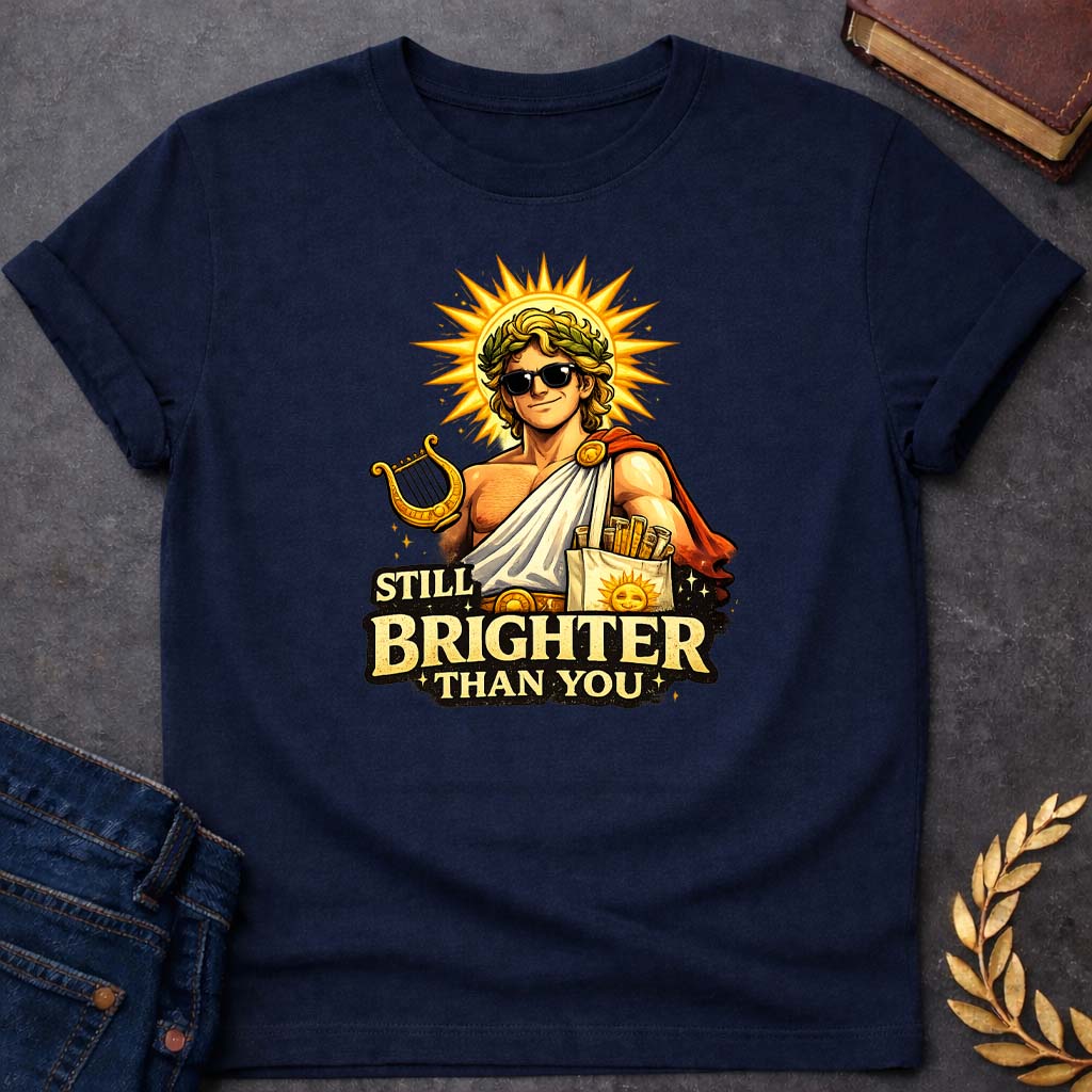 apollo still brighter than you greek mythology youth heavy cotton™ tee featuring detailed Greek mythology artwork, symbolic design, and bold graphic style