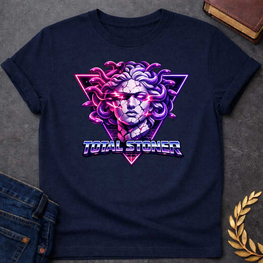 Medusa Total Stoner Greek Mythology Youth Shirt featuring detailed Greek mythology artwork, symbolic design, and bold graphic style