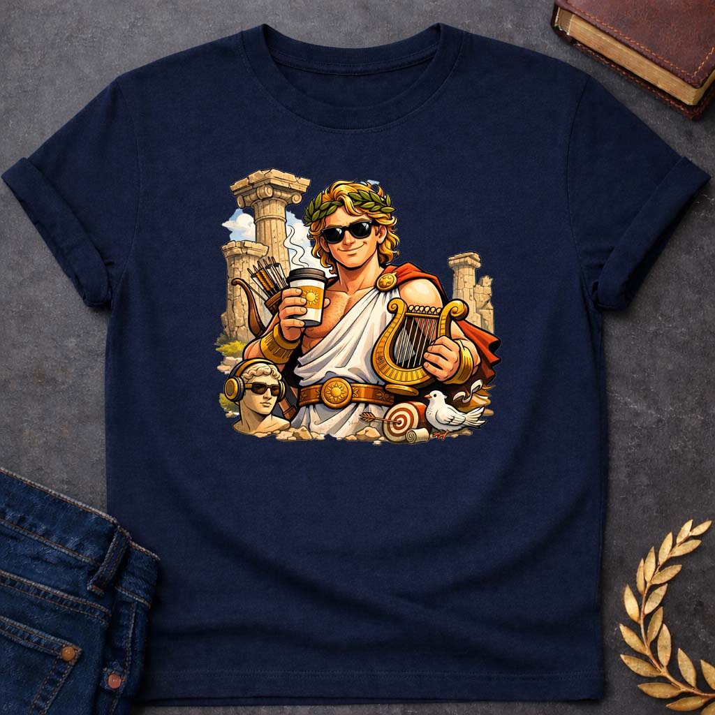 apollo greek mythology youth heavy cotton™ tee featuring detailed Greek mythology artwork, symbolic design, and bold graphic style