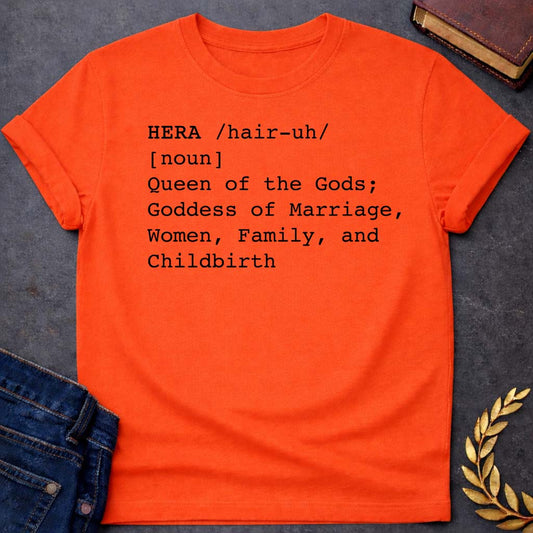 hera dictionary definition greek mythology youth heavy cotton™ tee featuring detailed Greek mythology artwork, symbolic design, and bold graphic style