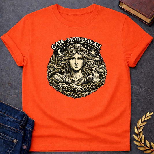 gaia mother of all greek mythology youth shirt featuring detailed Greek mythology artwork, symbolic design, and bold graphic style