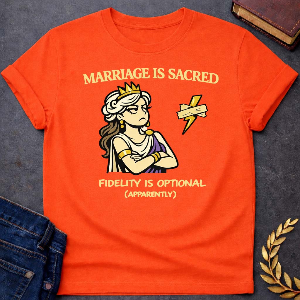 hera marriage is sacred greek mythology youth t shirt featuring detailed Greek mythology artwork, symbolic design, and bold graphic style