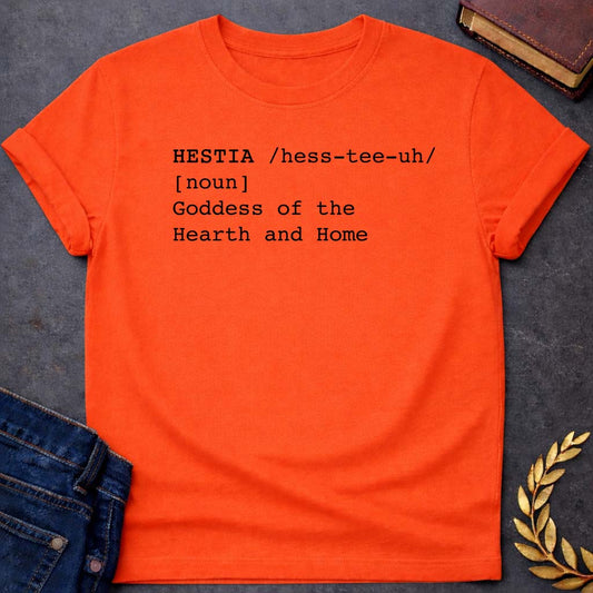hestia dictionary definition greek mythology youth heavy cotton™ tee featuring detailed Greek mythology artwork, symbolic design, and bold graphic style