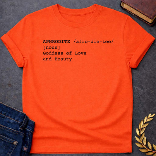 aphrodite dictionary definition greek mythology youth heavy cotton™ tee featuring detailed Greek mythology artwork, symbolic design, and bold graphic style