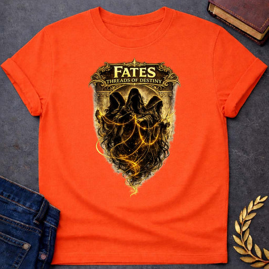 fates threads of destiny greek mythology kids heavy cotton™ tee featuring detailed Greek mythology artwork, symbolic design, and bold graphic style