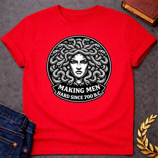 medusa making men hard since 700 b c greek mythology adult shirt featuring detailed Greek mythology artwork, symbolic design, and bold graphic style