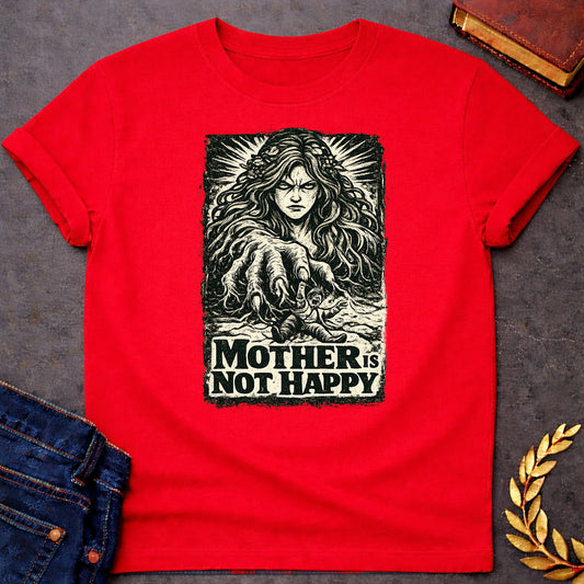 gaia mother is not happy there greek mythology adult shirt featuring detailed Greek mythology artwork, symbolic design, and bold graphic style