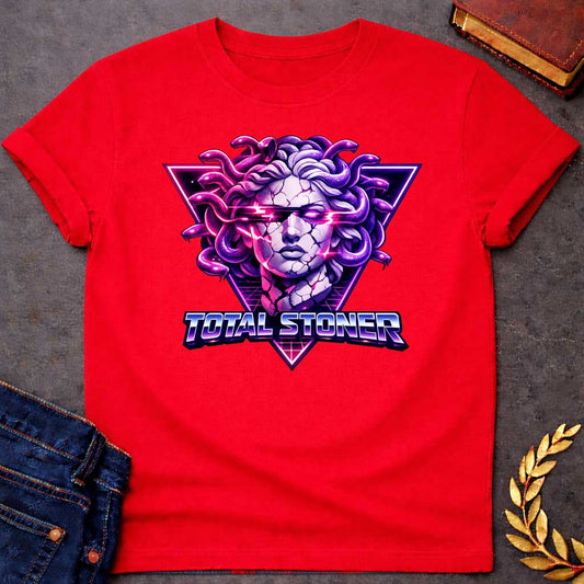 medusa total stoner greek mythology youth shirt featuring detailed Greek mythology artwork, symbolic design, and bold graphic style