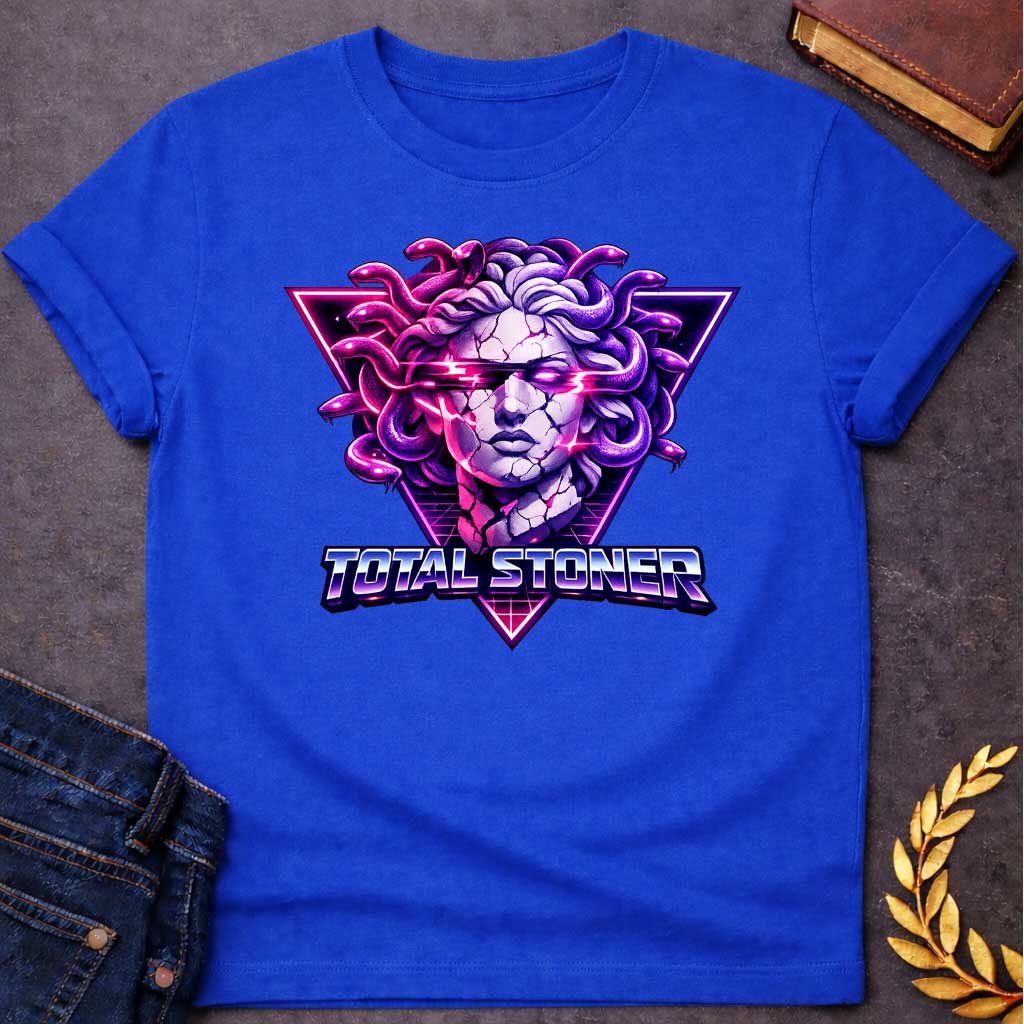 medusa total stoner greek mythology youth shirt featuring detailed Greek mythology artwork, symbolic design, and bold graphic style